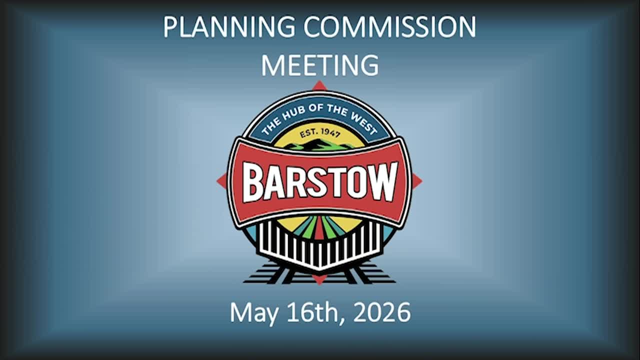 Planning Commission Meeting 5-16-26